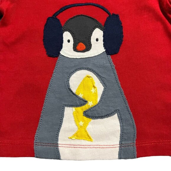 Baby Boden 3-6m Penguin Appliqué Layered Shirt - Picture 2 of 5